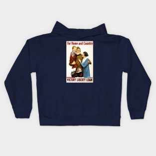 For Home and Country, Soldier with Family Kids Hoodie